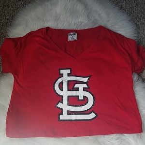 VS Pink STL Cardinals Cropped Top